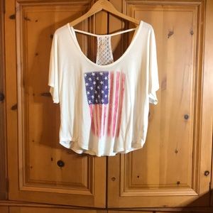 Jessica Simpson American Flag T-shirt